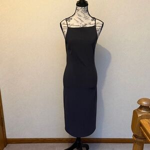 Elegant Dark Gray Sleeveless Dress